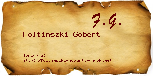 Foltinszki Gobert névjegykártya